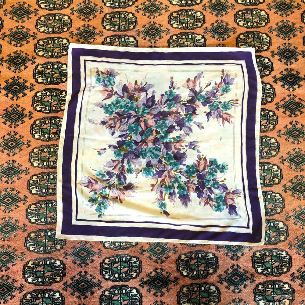 Vintage Floral Scarf
